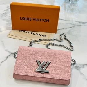 Louis Vuitton Rose Ballerine Epi Twist Chain Wallet